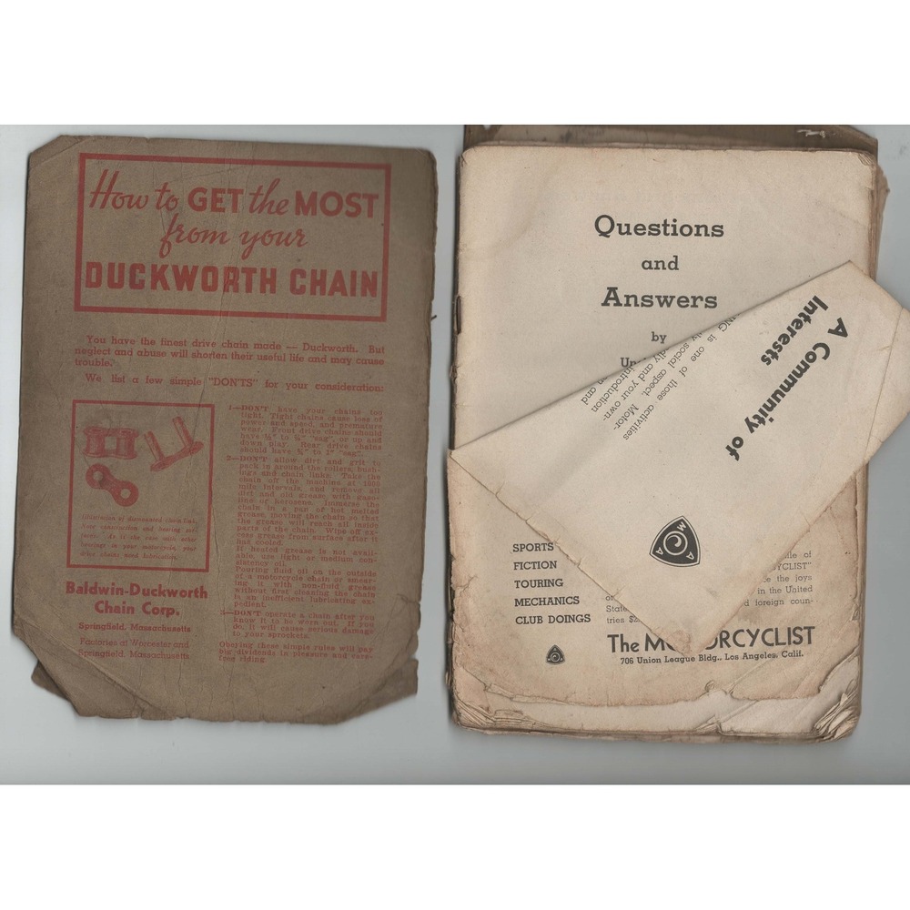 Vintage Indian Motocycle Questions and Answers Uncle Frank Manual Scout 45 107 - Picture 3 of 3